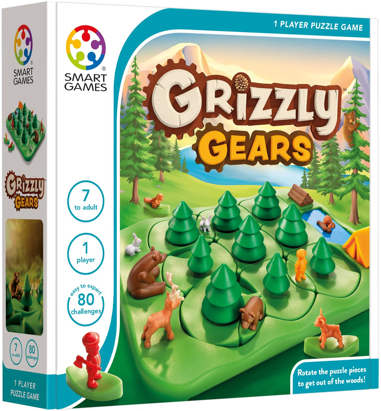 Grizzly Gears Game with 80 Challenges for Ages 7+