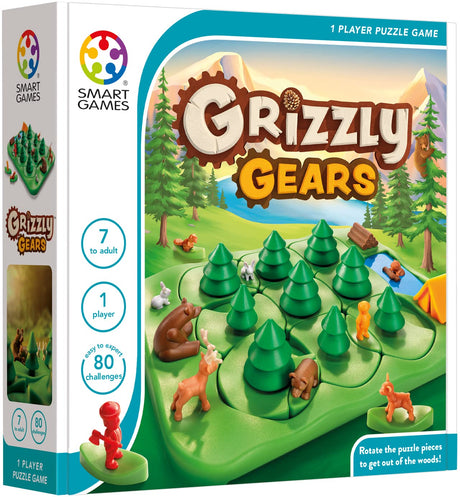 Grizzly Gears Game with 80 Challenges for Ages 7+