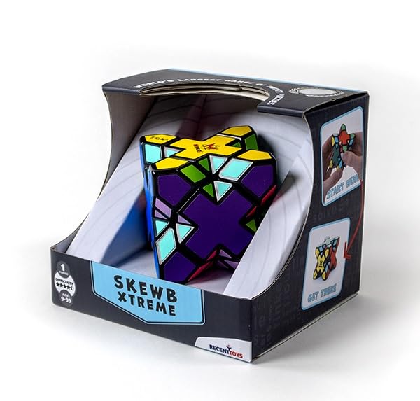 Meffert's Skewb Xtreme - The Original 10-Sided Diamond Brainteaser Puzzle Challenge from Recent Toys - Travel Friendly Fun for Ages 9+