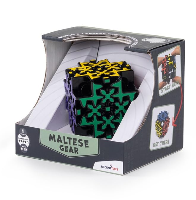 Meffert's Maltese Gear - The Original Twisting Gears Cube Brainteaser Puzzle Challenge from Recent Toys - Travel Friendly Fun for Ages 9+