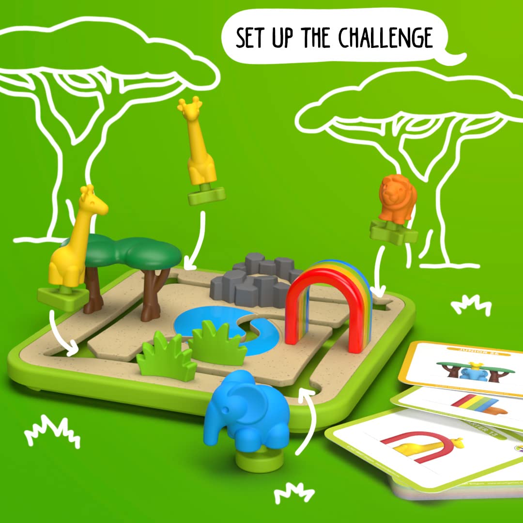 Safari Park Jr. Preschool Puzzle Game with 60 Challenges for Ages 3+