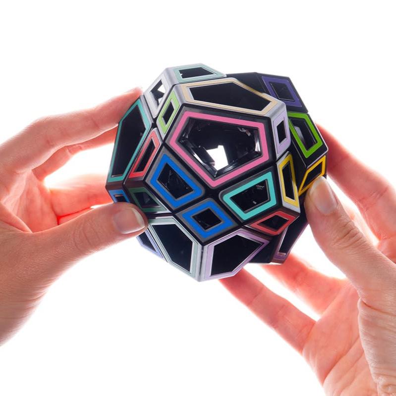 Meffert's Hollow Skewb Ultimate - The Original Transparent 12-Faced Brainteaser Puzzle from Recent Toys - Travel-Friendly Fun for Ages 9+