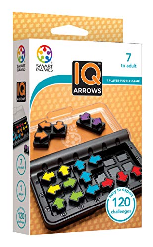 IQ Arrows Travel Game w/ Portable Case Featuring 120 Challenges for Ages 7+