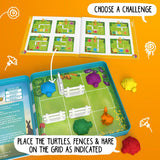 Turtle Tactics Metal Box Travel Game with 48 Challenges for Ages 5+