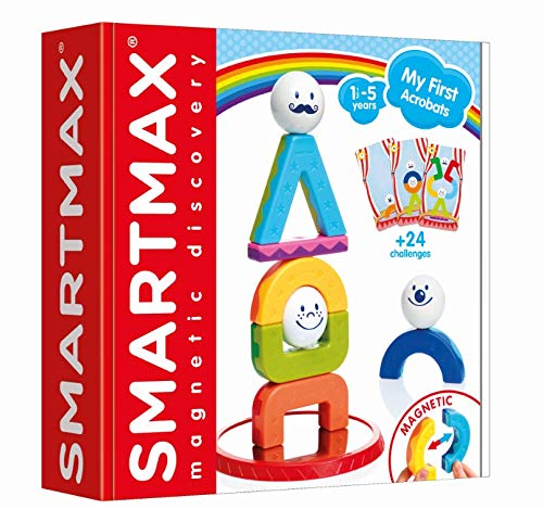 SmartMax My First Acrobats STEM Magnetic Toy with Building Challenges for Ages 1.5 - 5