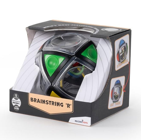 Brainstring R from Recent Toys - The Original String Brainteaser Puzzle Game with a Twist - a 360 Degree Rotating Ball - Travel-Friendly Fun for Ages 9+