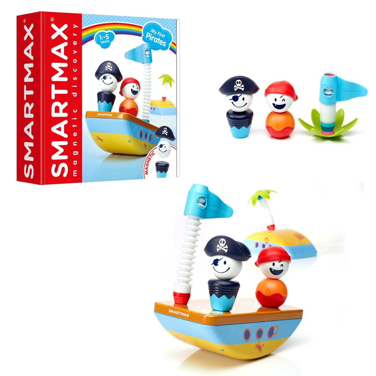 SmartMax My First Pirates Magnetic Building Play Set for Ages 1-5