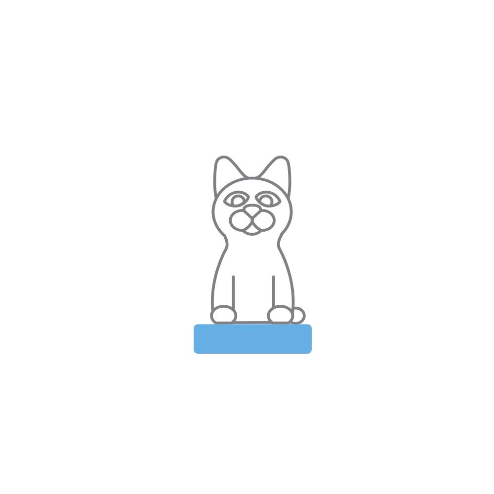 Cats & Boxes - White Cat Replacement Part ONLY