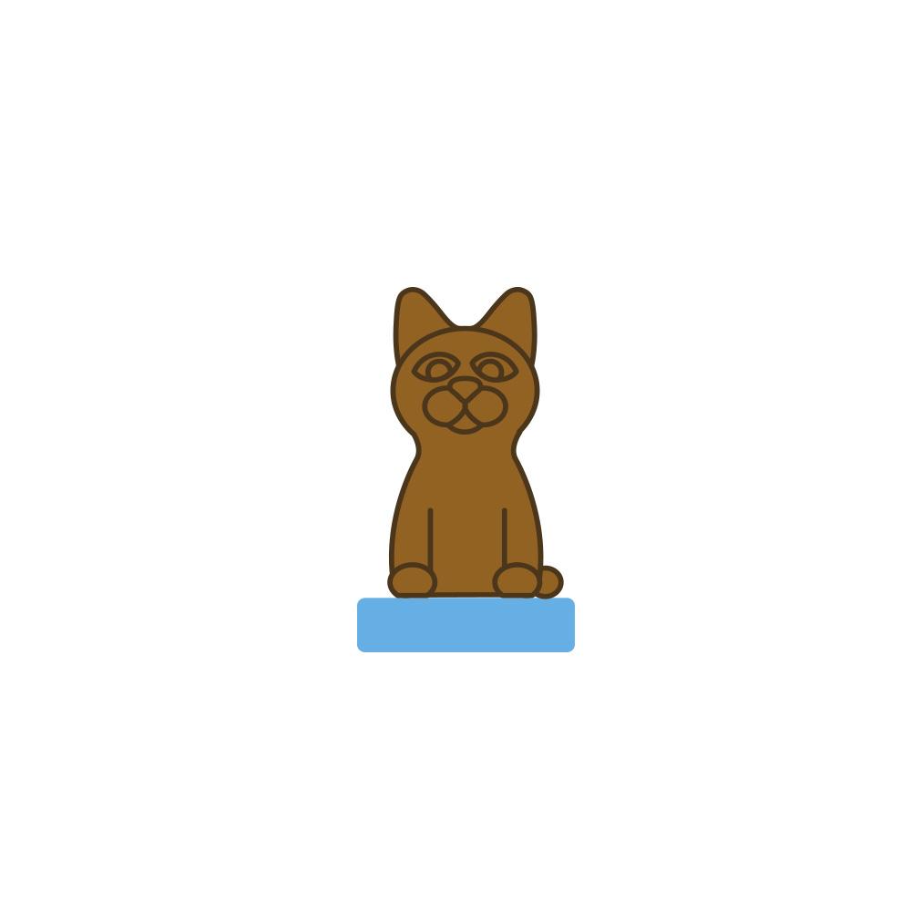 Cats & Boxes - Brown Cat Replacement Part ONLY