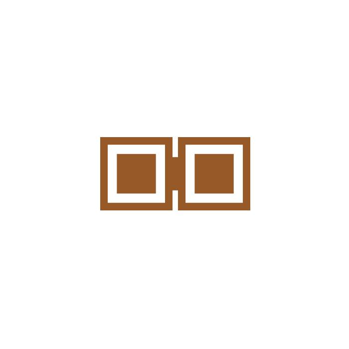 Genius Square - Brown 2-Block Piece Replacement Part ONLY